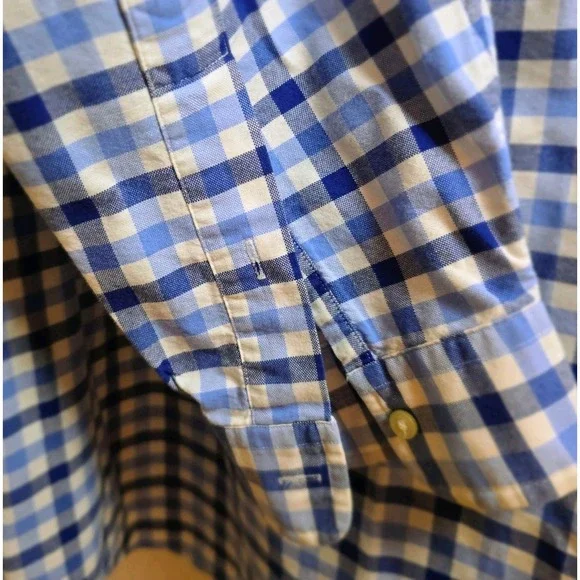 Ralph Lauren‎ Men's XL Gingham Button Down Shirt Blue Classic Fit Cotton - Picture 10 of 10